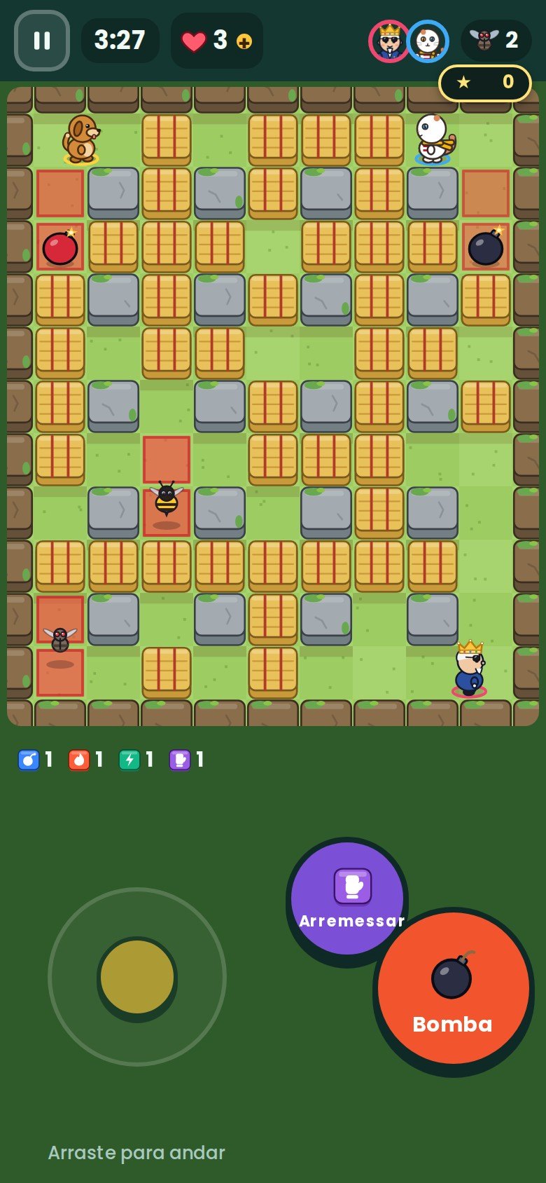 Partida na arena do Boom Adventure